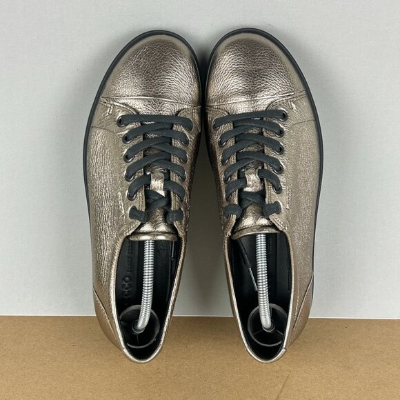 Ecco Soft 7 Metallic Casual Sneakers Womens 8/8.5 EU 39 Pewter Low Top Lace Up - Picture 11 of 12